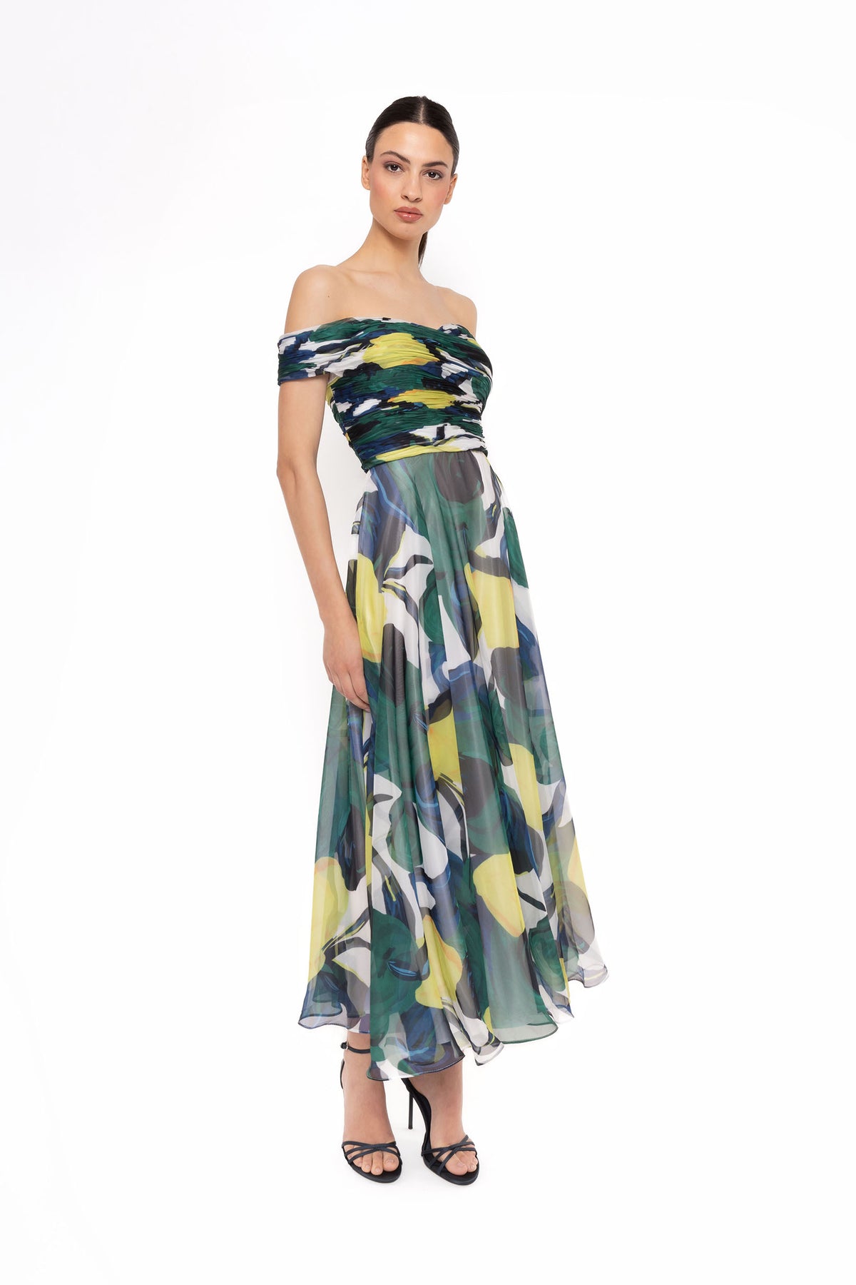Carla Ruiz 52713 green multi dress