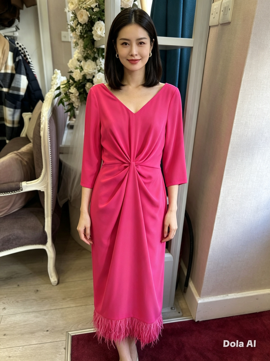 GORGEOUS FUCHSIA PINK OCCASION
DRESS