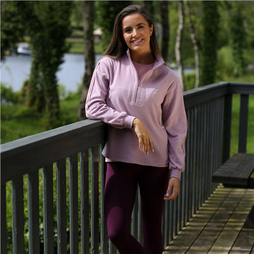 Bridget pink half zip