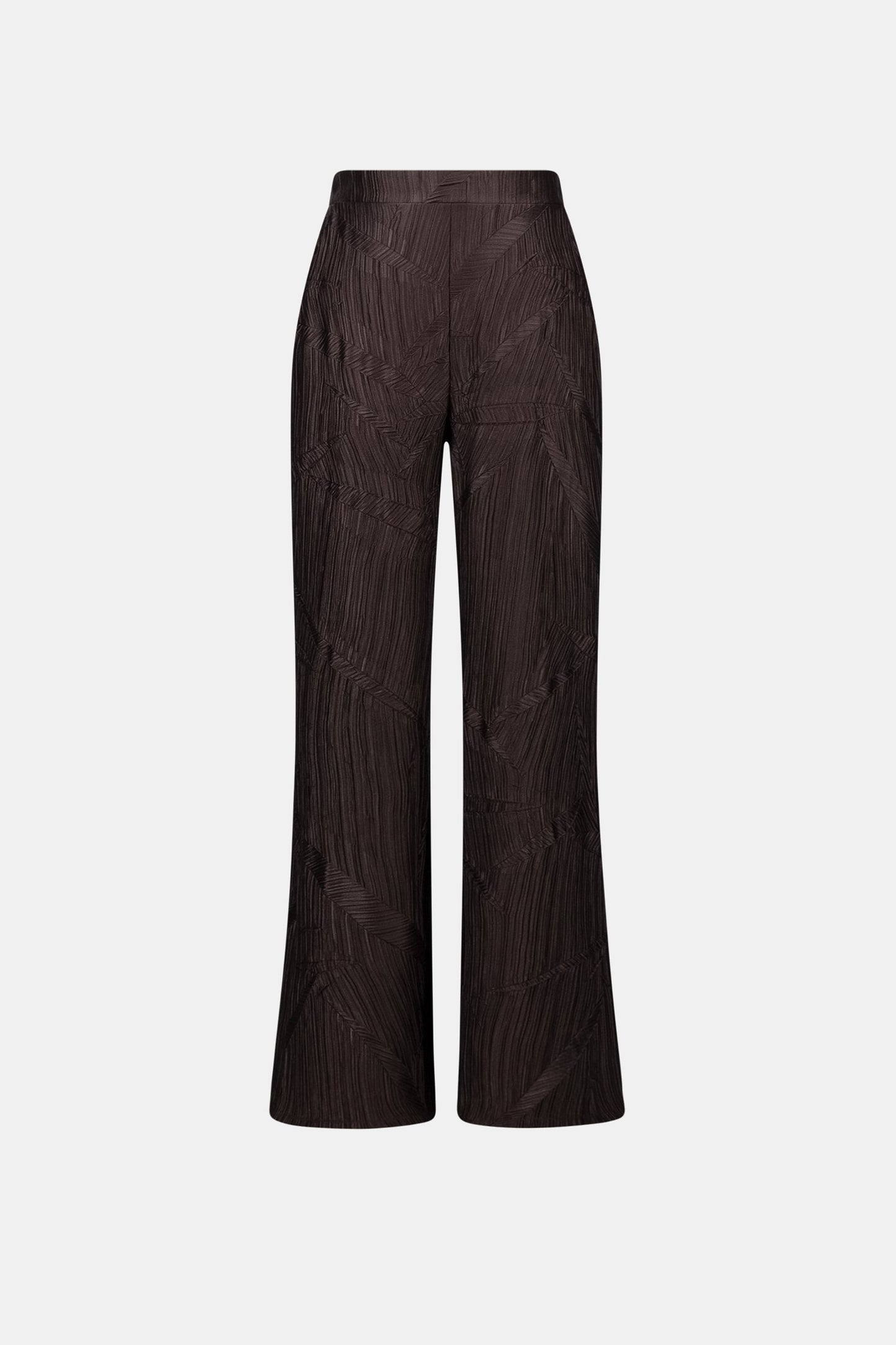 JOSEPH RIBKOFF Pleated Satin Pull-On Wide-Leg Pants 263052