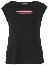 Doris Stretch Cap Sleeve Top – Black with Pink Trim

Product Code: 548270