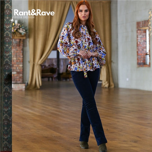 Lorelei blue print blouse