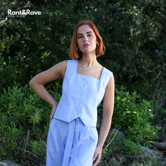 Rant and Rave Edlyn Waistcoat in Sky