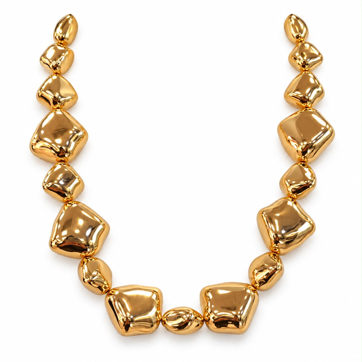 Miss crystal 24337 gold bead necklace