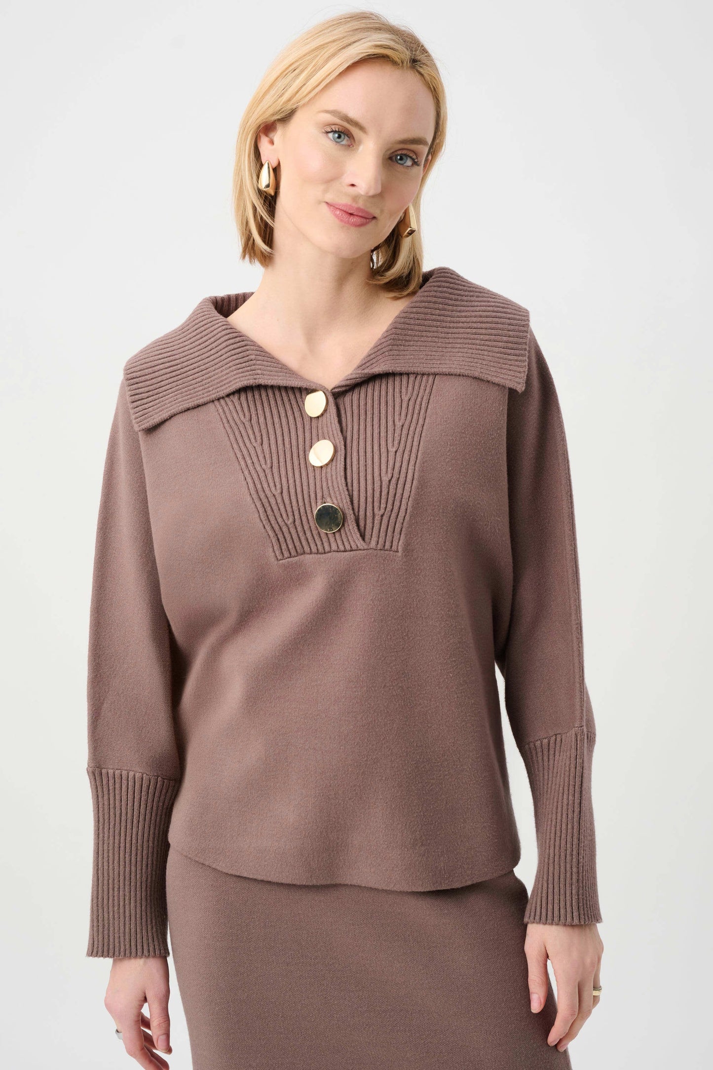 JOSEPH RIBKOFF Brushed Viscose And Nylon Shawl-Neck Sweater 263938