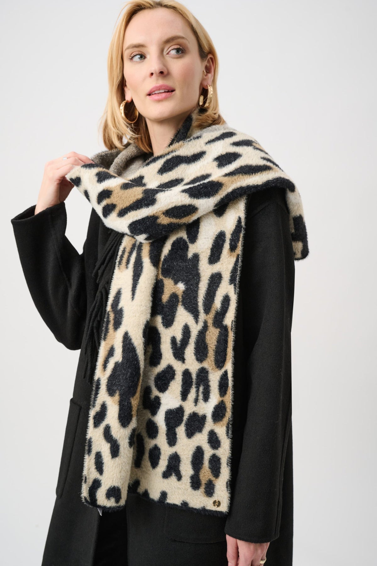 JOSEPH RIBKOFF 263985 Animal Print Scarf