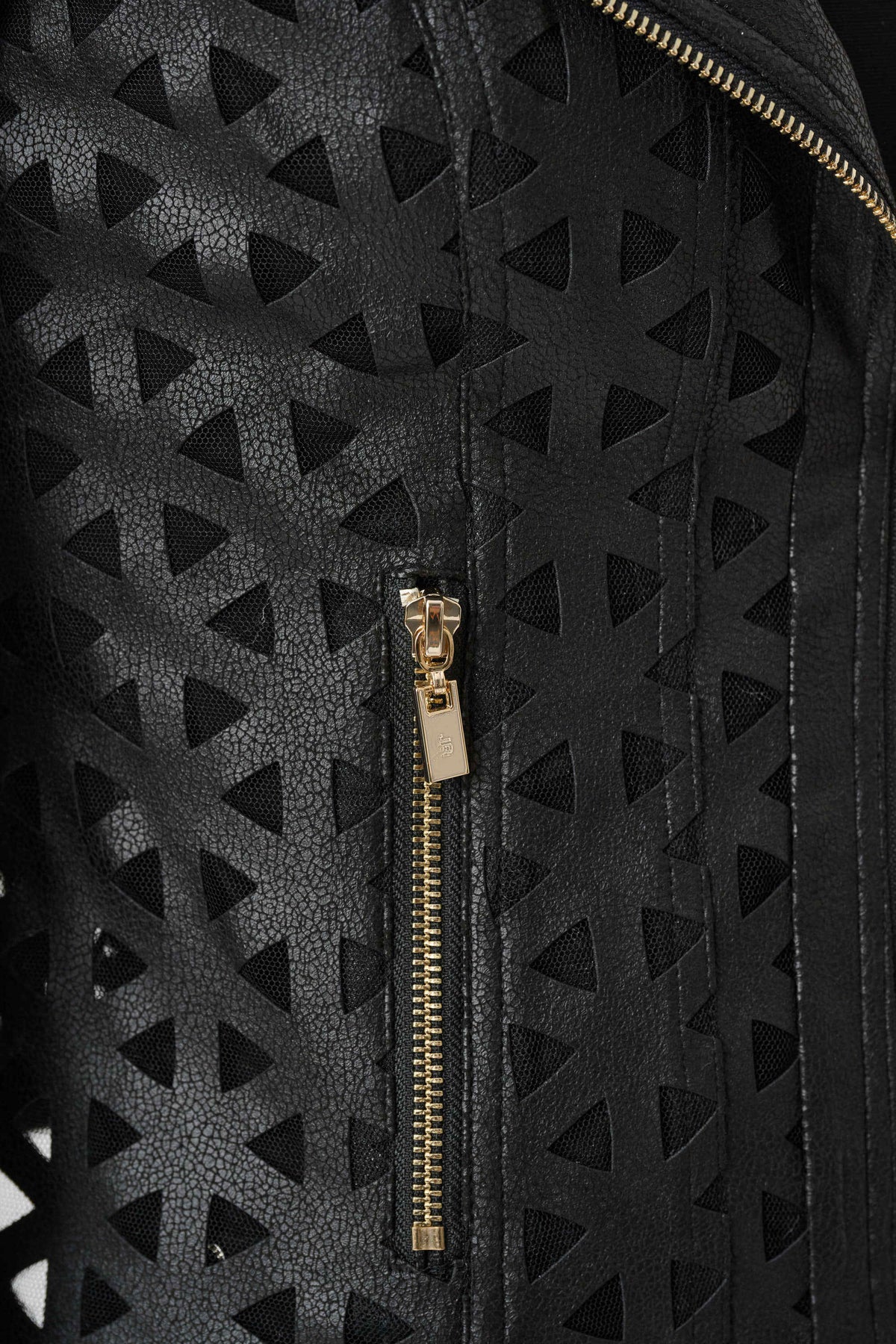 Foiled Faux Suede And Mesh Moto Jacket
263910