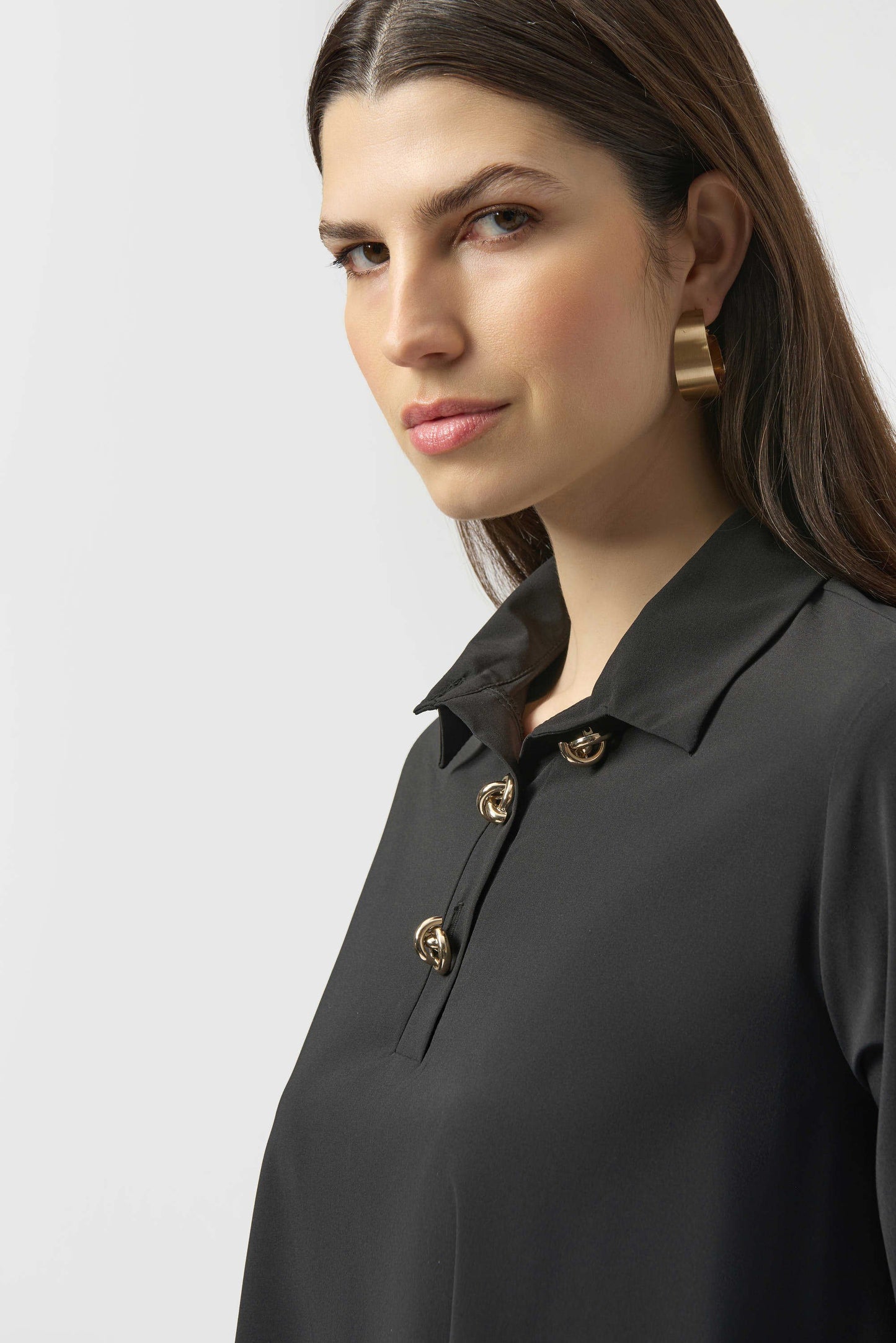 Stretch Poplin High-Low Flared Tunic
254066