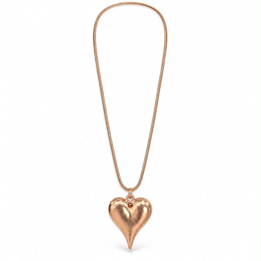 Miss crystal 23534 *Long rose gold heart pendant