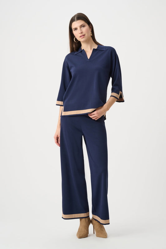 JOSEPH RIBKOFF Sweater Knit Colour Block Culotte Pants 253910F26