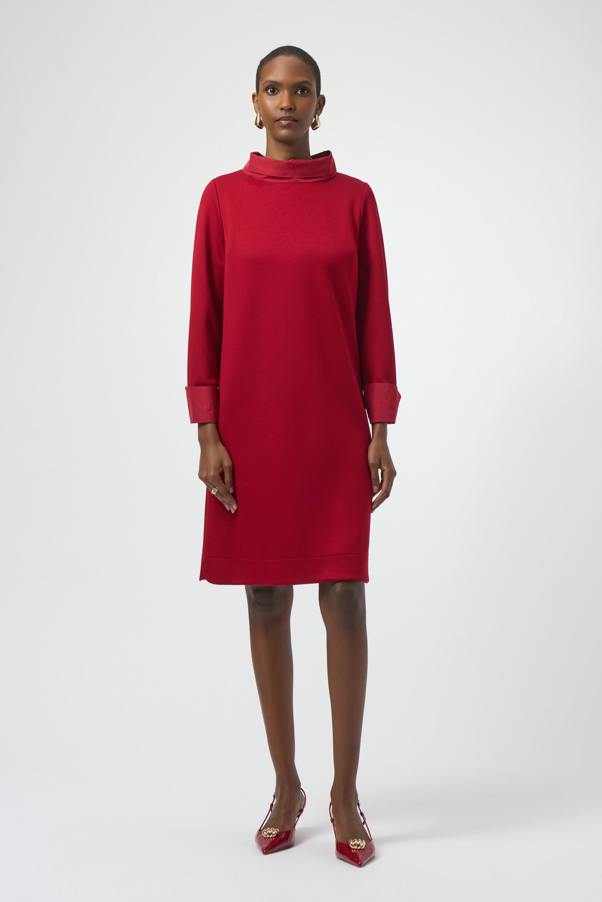 Scuba Jersey & Memory Trapeze Dress 254149 Scuba Jersey & Memory Trapeze Dress 254149