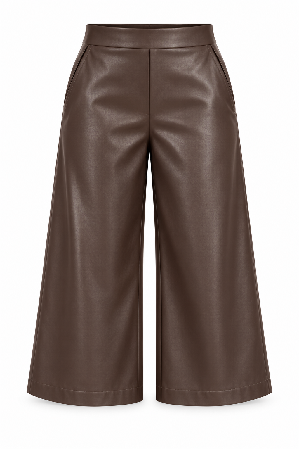Kate & Pippa Chocolate Brown Faux Leather Culottes