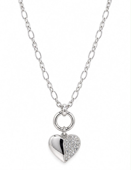 Miss crystal 26840 *Long silver heart pendant