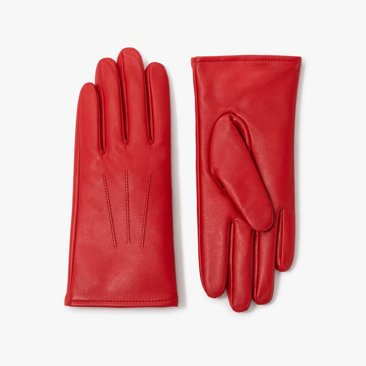 Verona Leather Gloves – Red