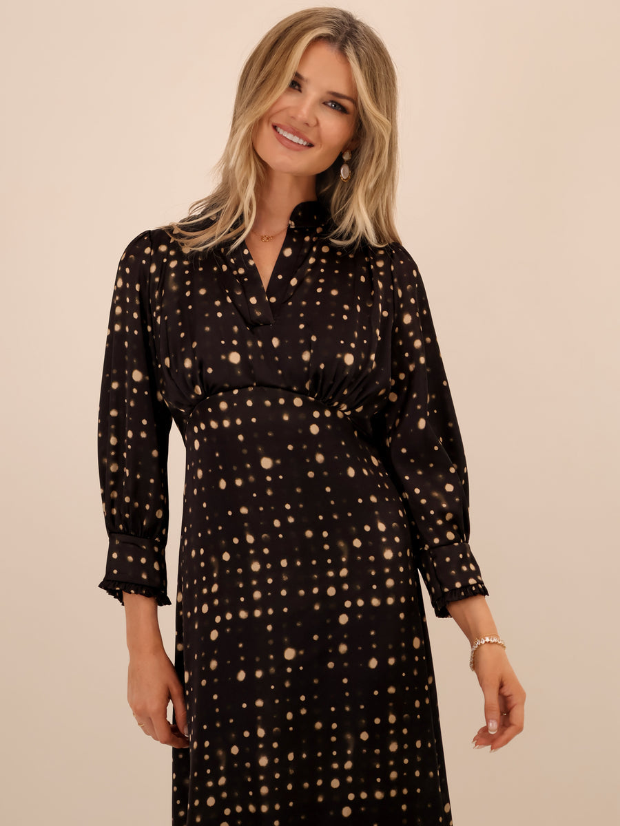 KATE & PIPPA KIMBER MIDI DRESS IN BLACK