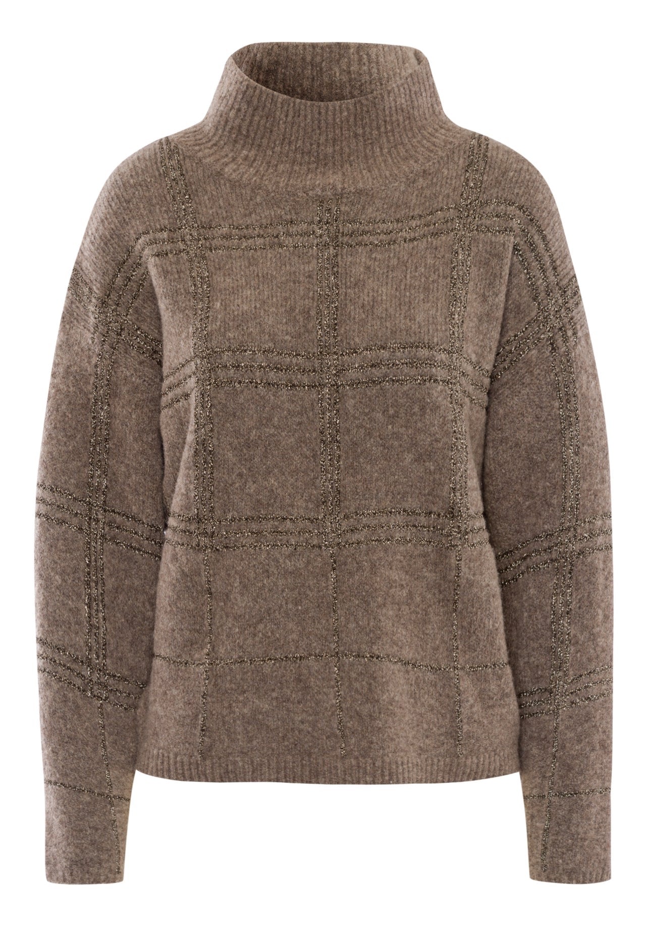 TUZZI plaid knit jumper