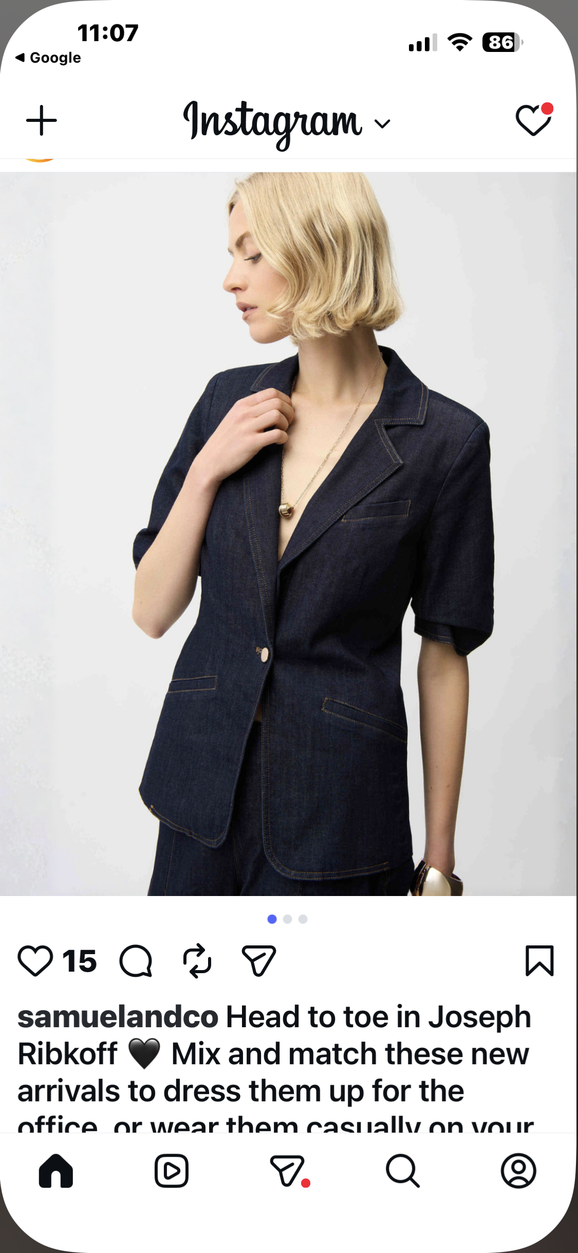 Denim Fitted Blazer
261968 Joseph Ribkoff