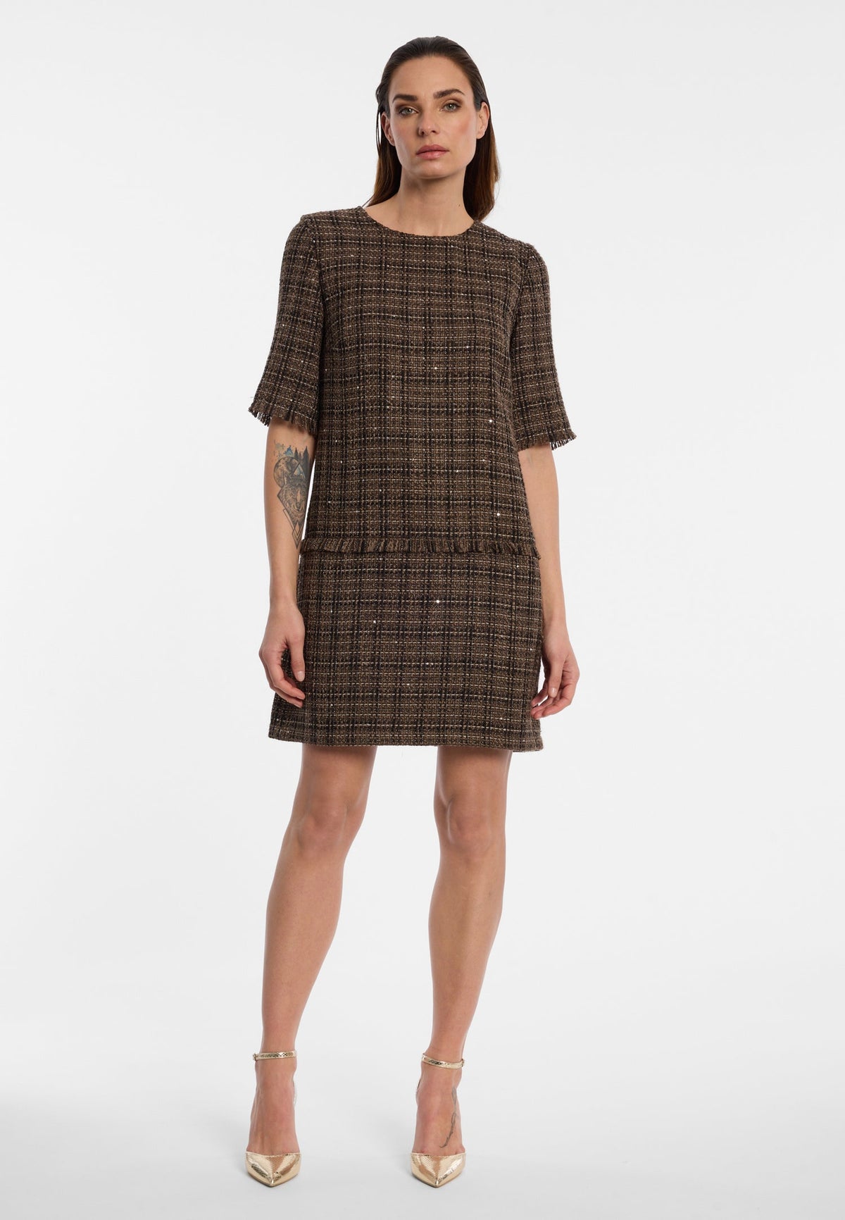 Bouclé Shift Dress Enamora