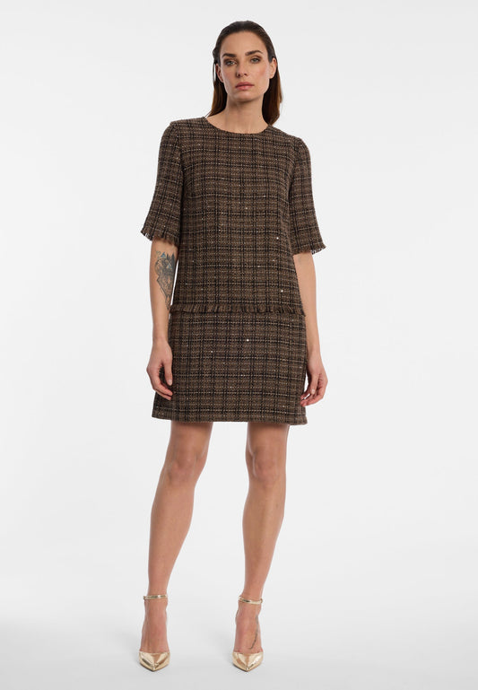 Bouclé Shift Dress Enamora