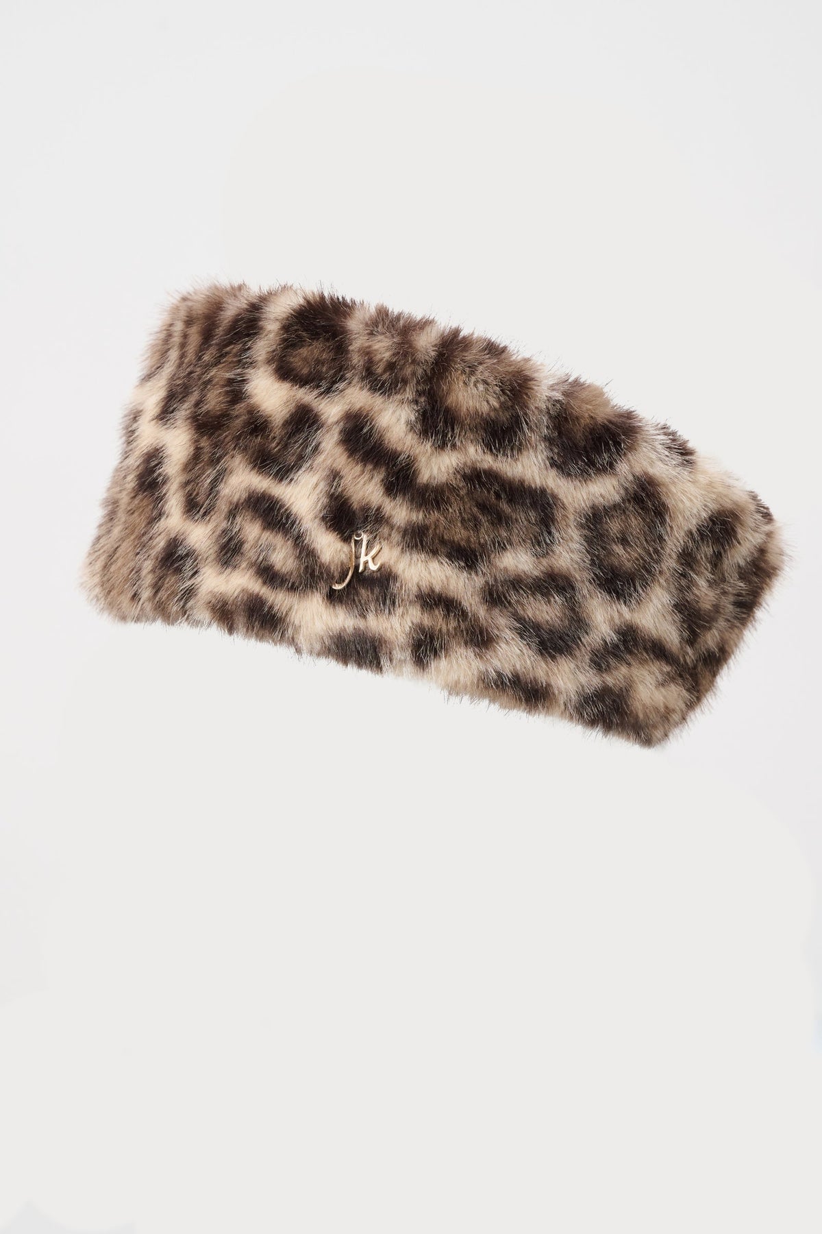 JOSEPH RIBKOFF 263978 Faux Fur Leopard Print Headband