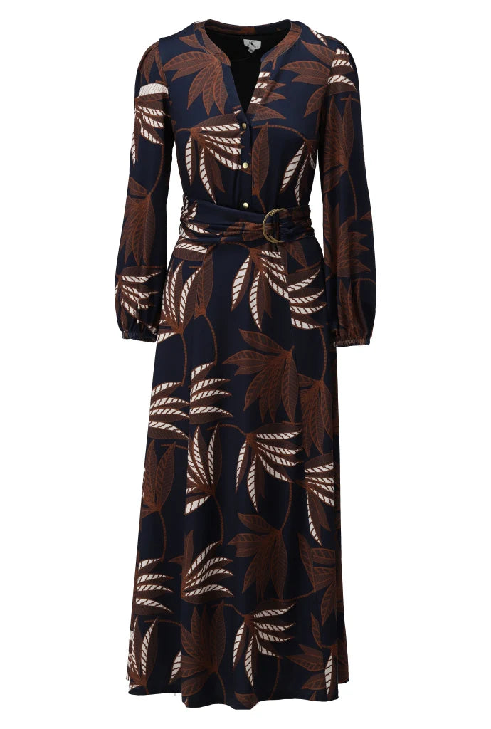 K design maxi dress with botanical print