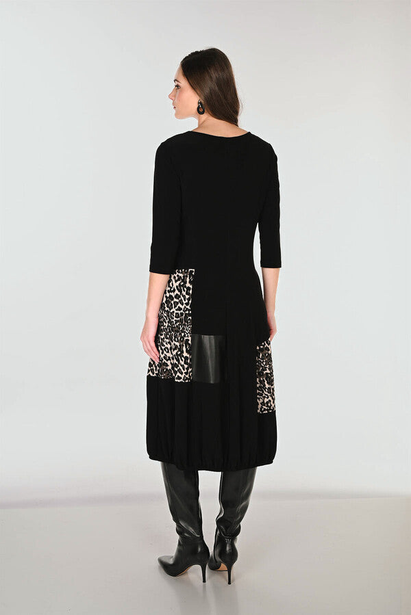 FRANK LYMAN Animal Print Midi Dress Style 263277