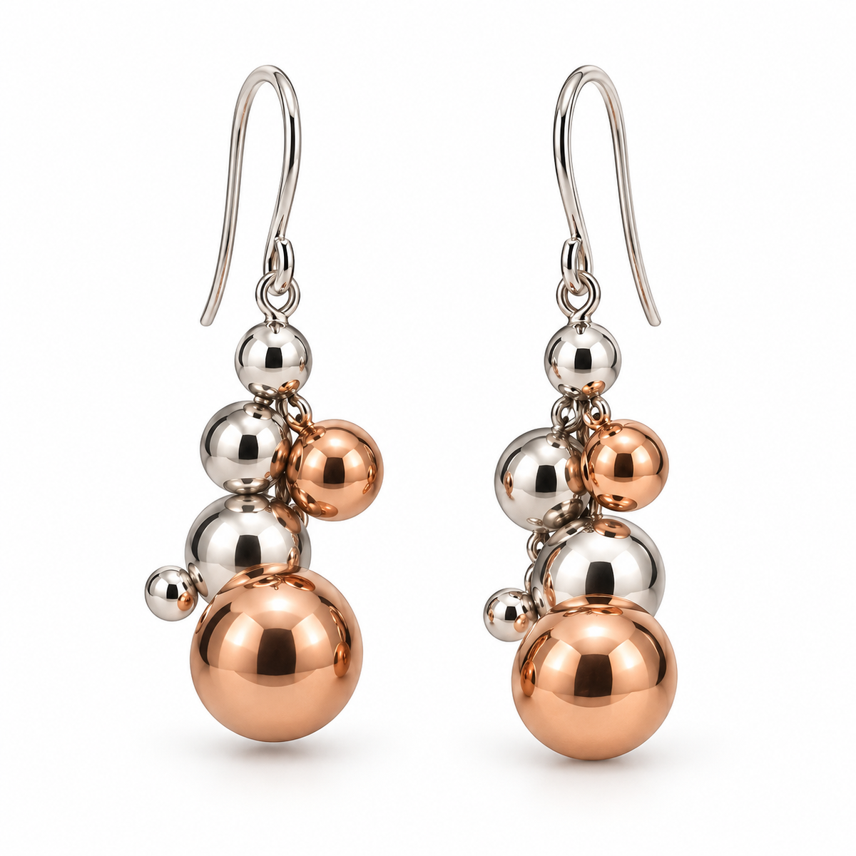 Susan McCann Sterling Silver Cluster Drop Earrings