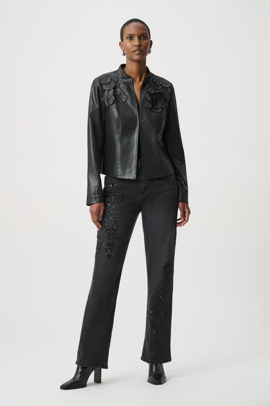 JOSEPH RIBKOFF FULL-LENGTH WIDE-LEG TROUSERS STYLE 264121