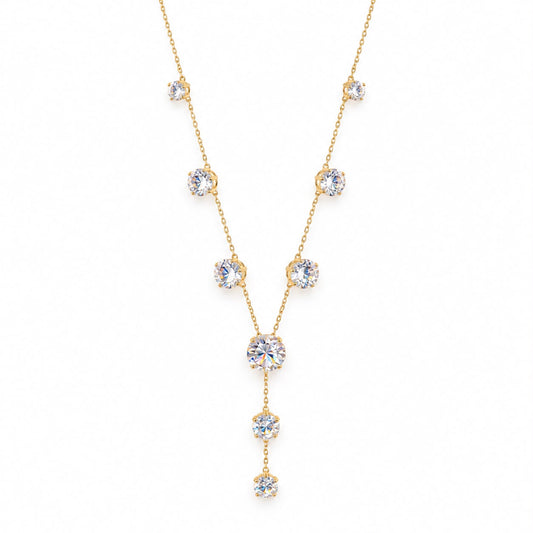Miss crystal 26896 *Long crystal Y-drop necklace