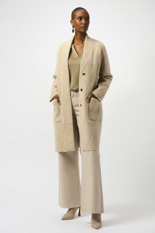 Feather Yarn Sweater Knit Coat
253955