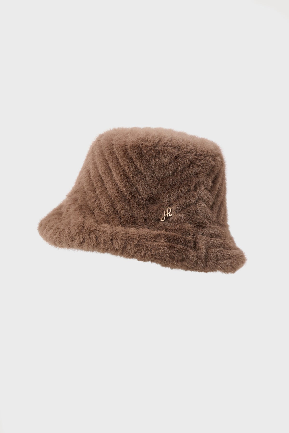 JOSEPH RIBKOFF 263974 Chevron Faux Fur Bucket Hat