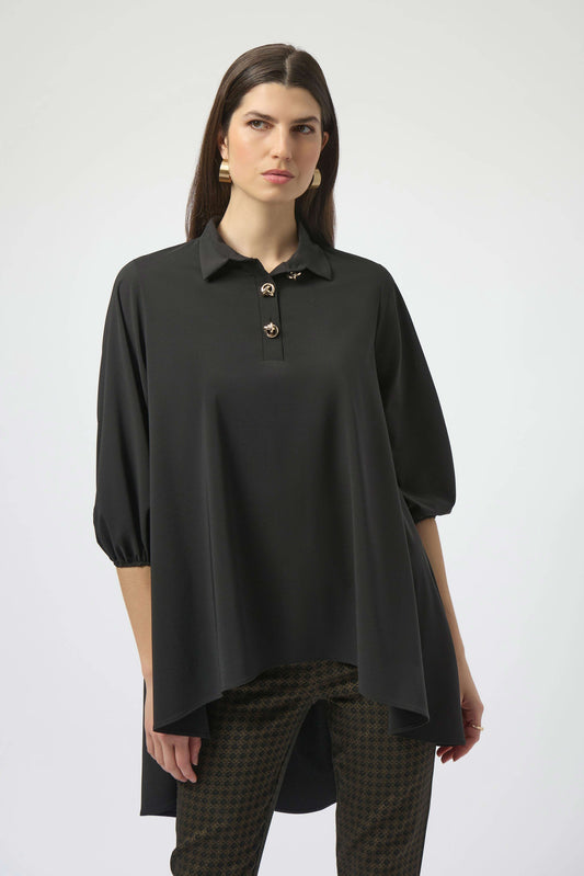 Stretch Poplin High-Low Flared Tunic
254066