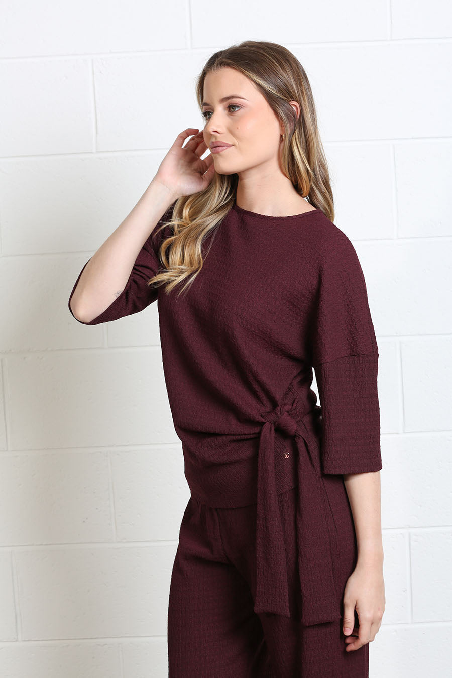 Rant and Rave Freya Textured Co-Ord Chocolate Brown