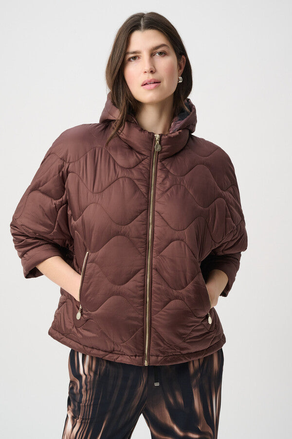 JOSEPH RIBKOFF PUFFER JACKET WITH ZIPPER STYLE 264604