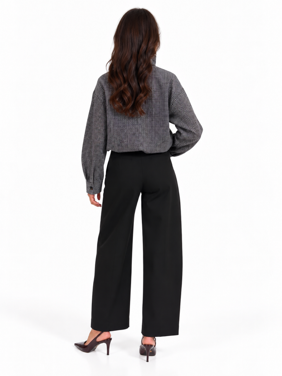 LIL JEN FUNNEL NECK COTSWOLDS JACKET IN BLACK CHECK