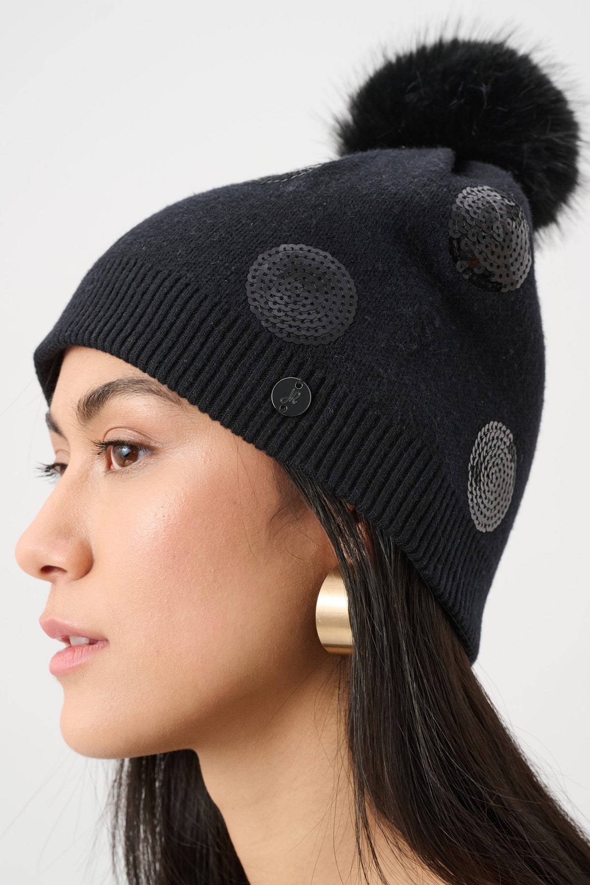 JOSEPH RIBKOFF 263982 Polka Dot Sequin Hat