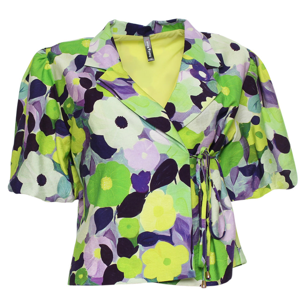 Morgan Wrap Top Green