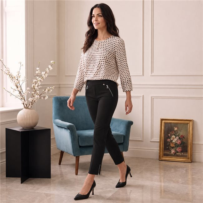 SALE- Robell Nena black trouser 52566