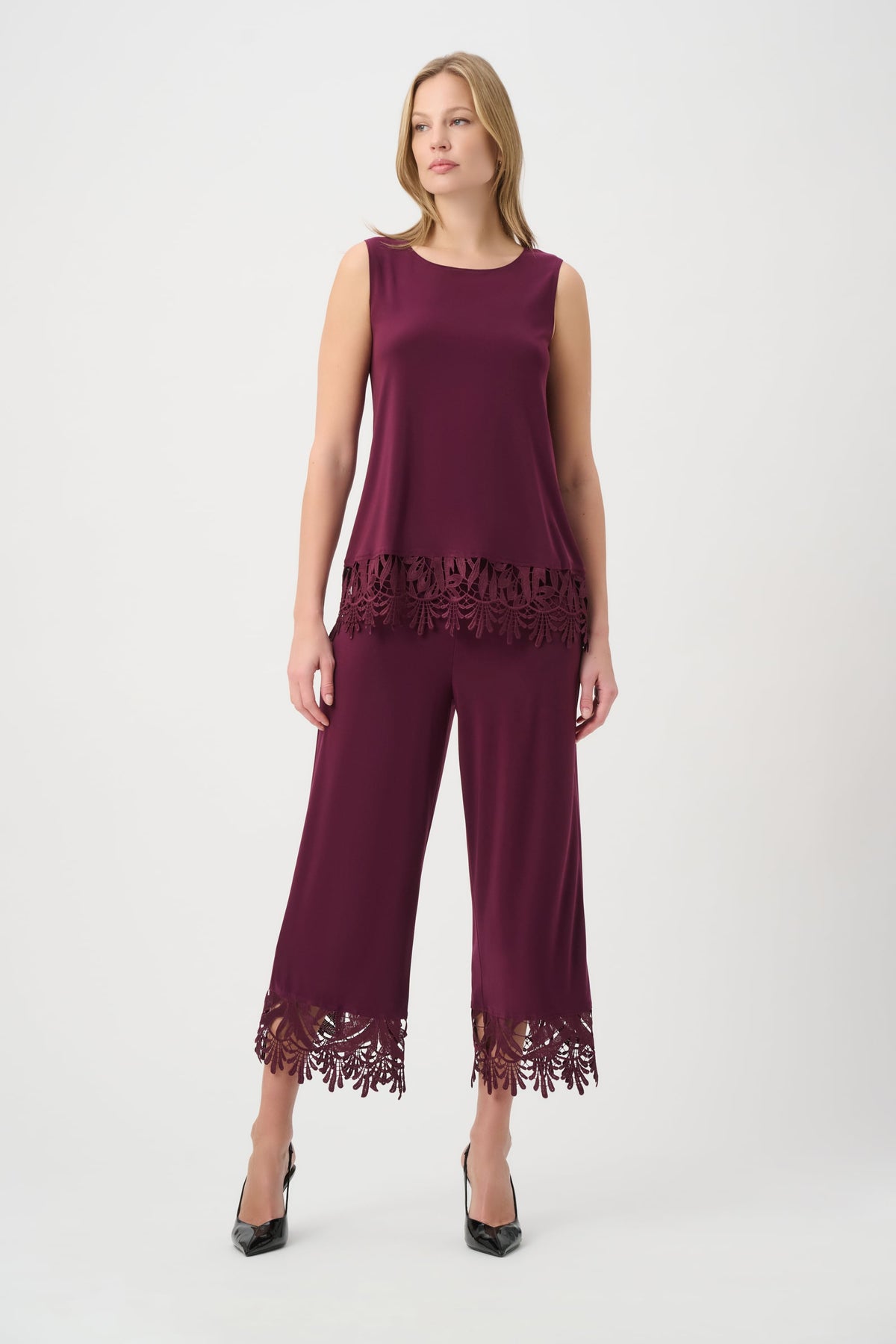 Lace Hem Sleeveless Top
262094W26