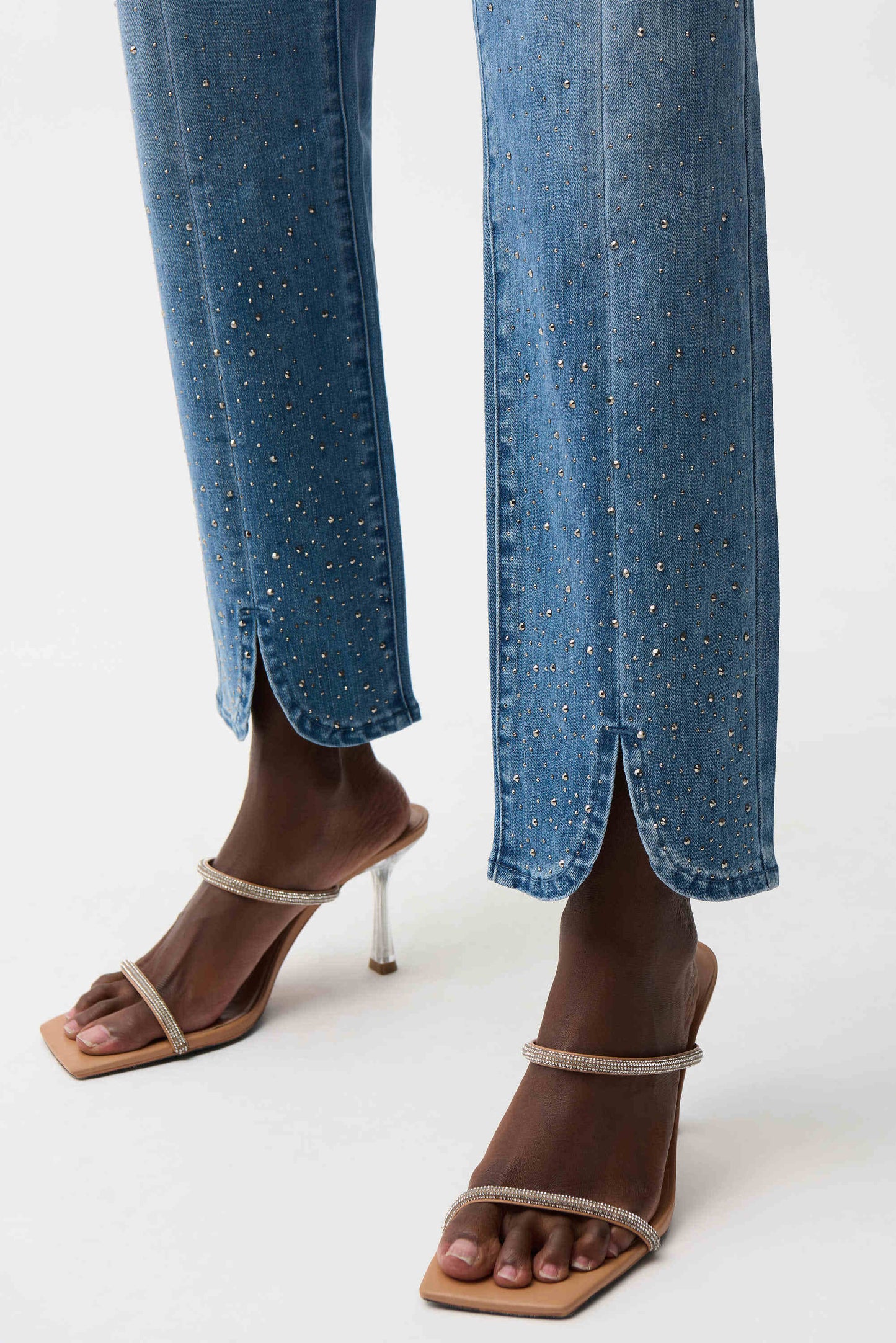 JOSEPH RIBKOFF 261954 Slim Leg Jeans With Rhinestone Detail