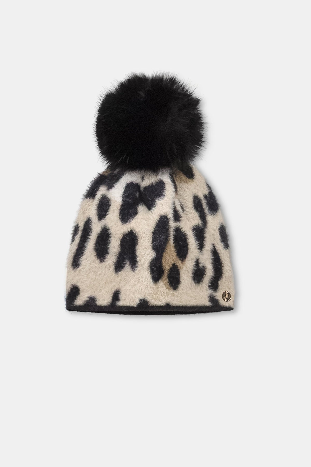 JOSEPH RIBKOFF 263984 Animal Print Pompom Hat