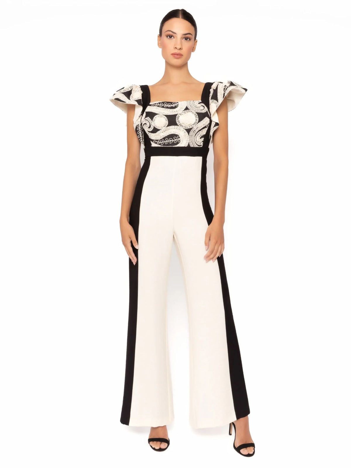 ARGGIDO 49566 Cream and Black Jumpsuit