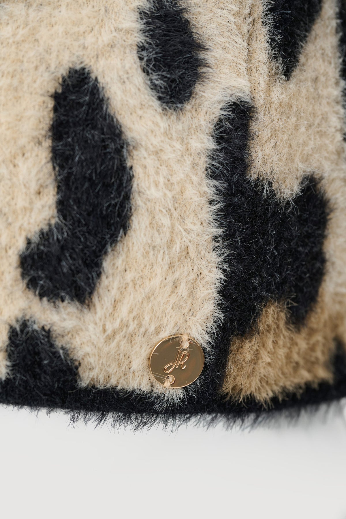 JOSEPH RIBKOFF 263984 Animal Print Pompom Hat