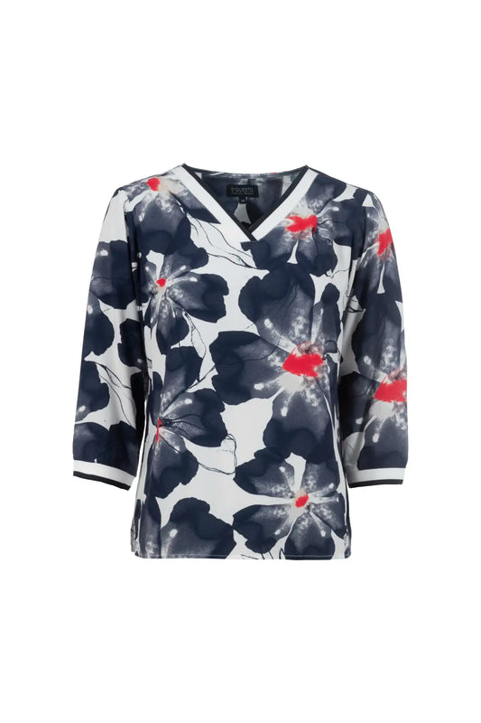 Sequesto Blouse, 3/4 sleeves, V-neck