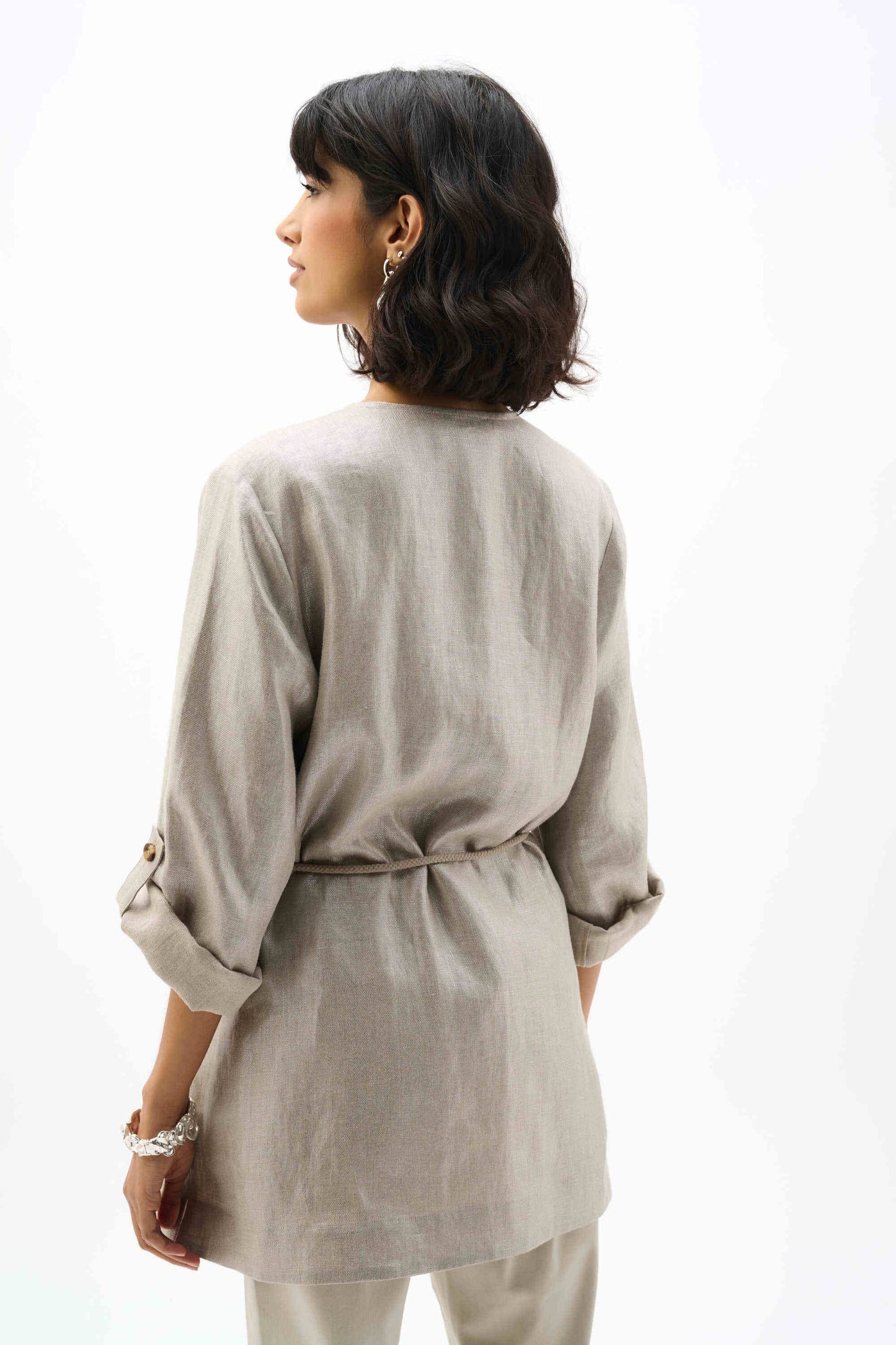 JOSEPH RIBKOFF 262979 Foiled Linen Jacket