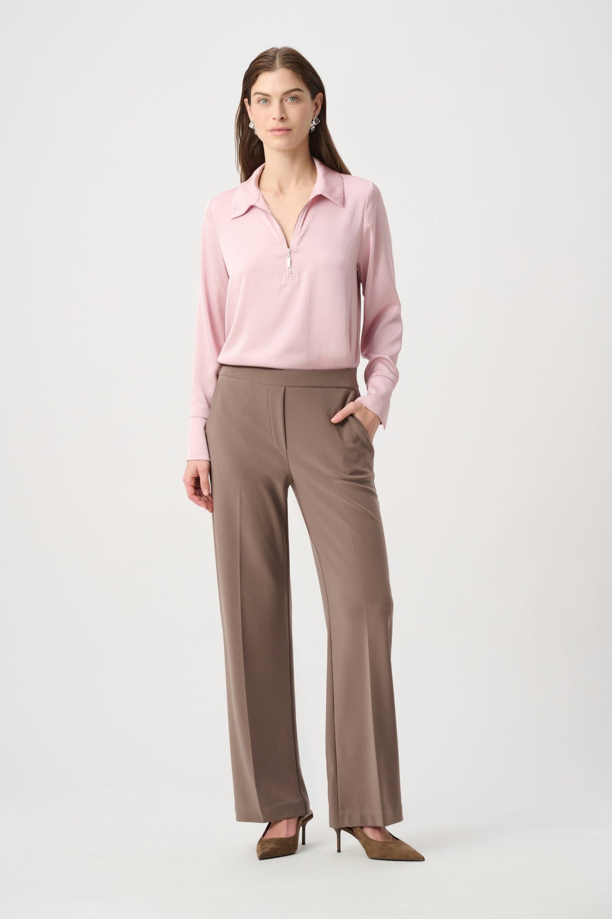 JOSEPH RIBKOFF Slip-On Wide-Leg Pants