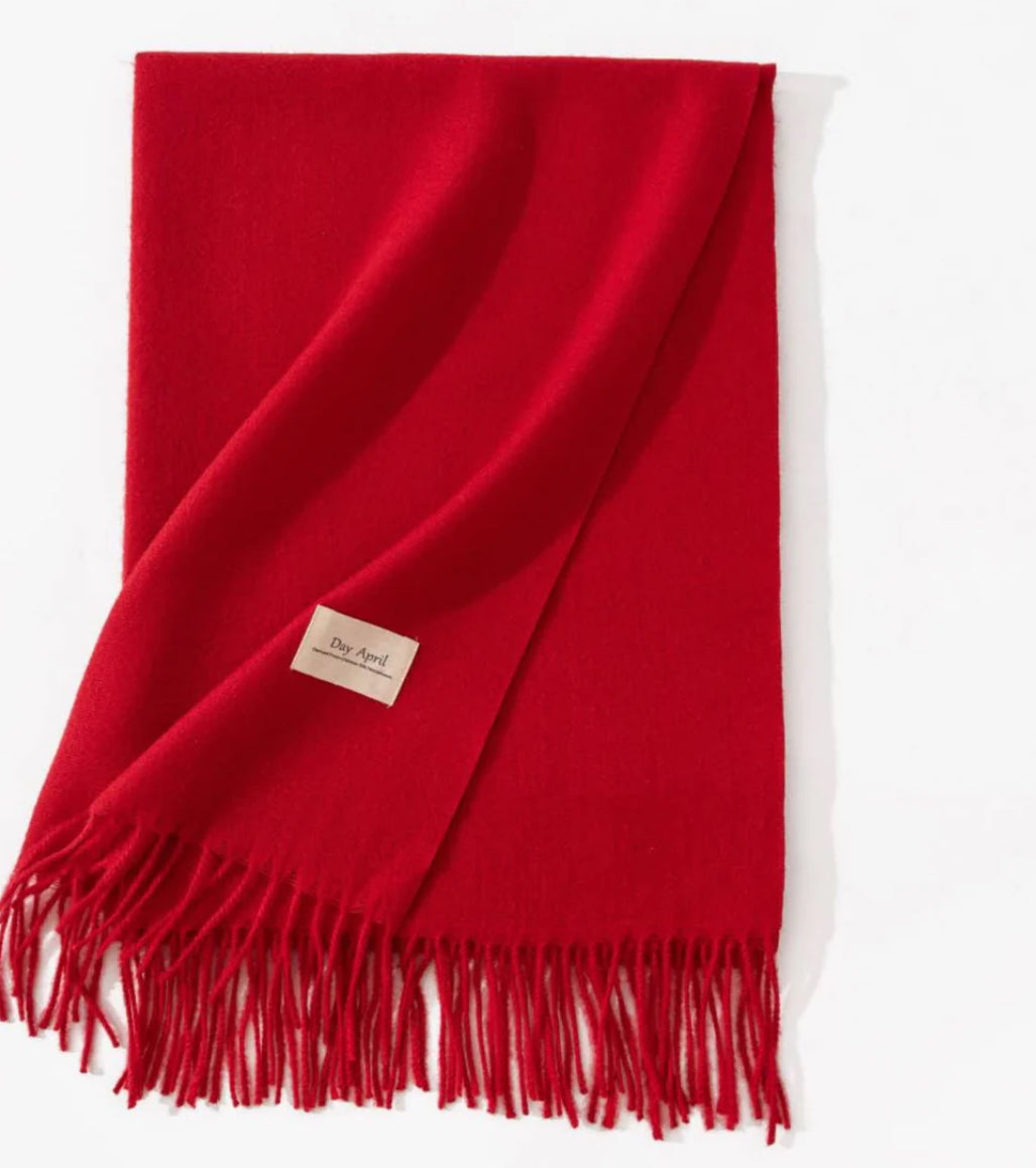 Day April Plain scarf in red