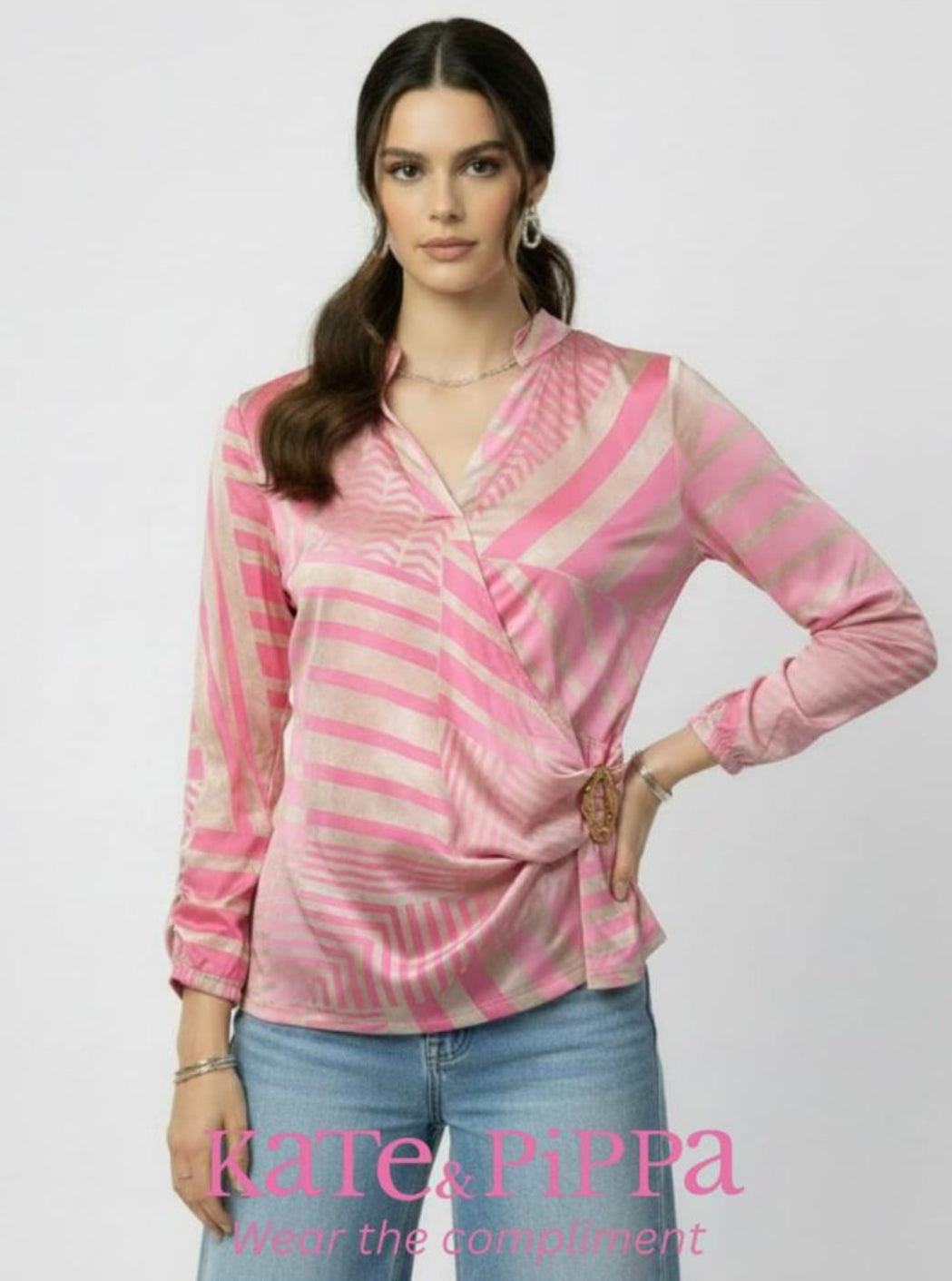 Kate & Pippa roco pink top