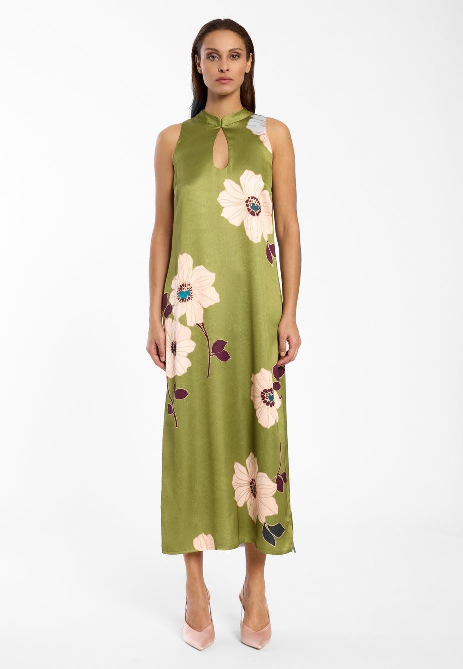 Ana Alcazar 041816-3811 green flower dress