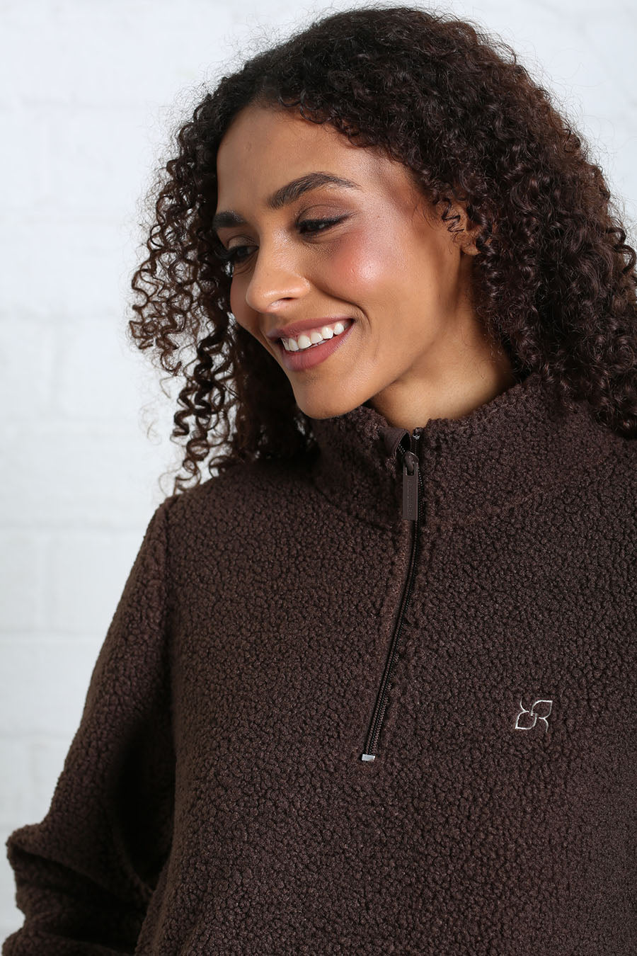 Relax & Renew Gia Half Zip Chocolate